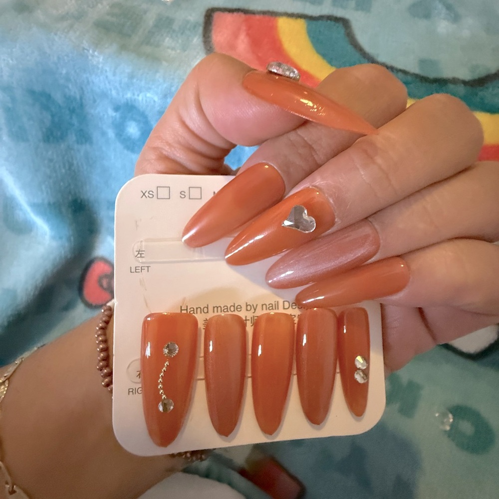 🍑 Peach Cobbler Press-On Nails 🍑